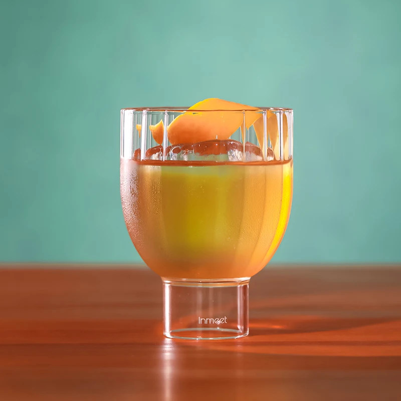 Inmeet High Borosilicate Glass Cup Whiskey Glass Old Fashioned Glass Barware Cocktail Glass Drinkware 245ml