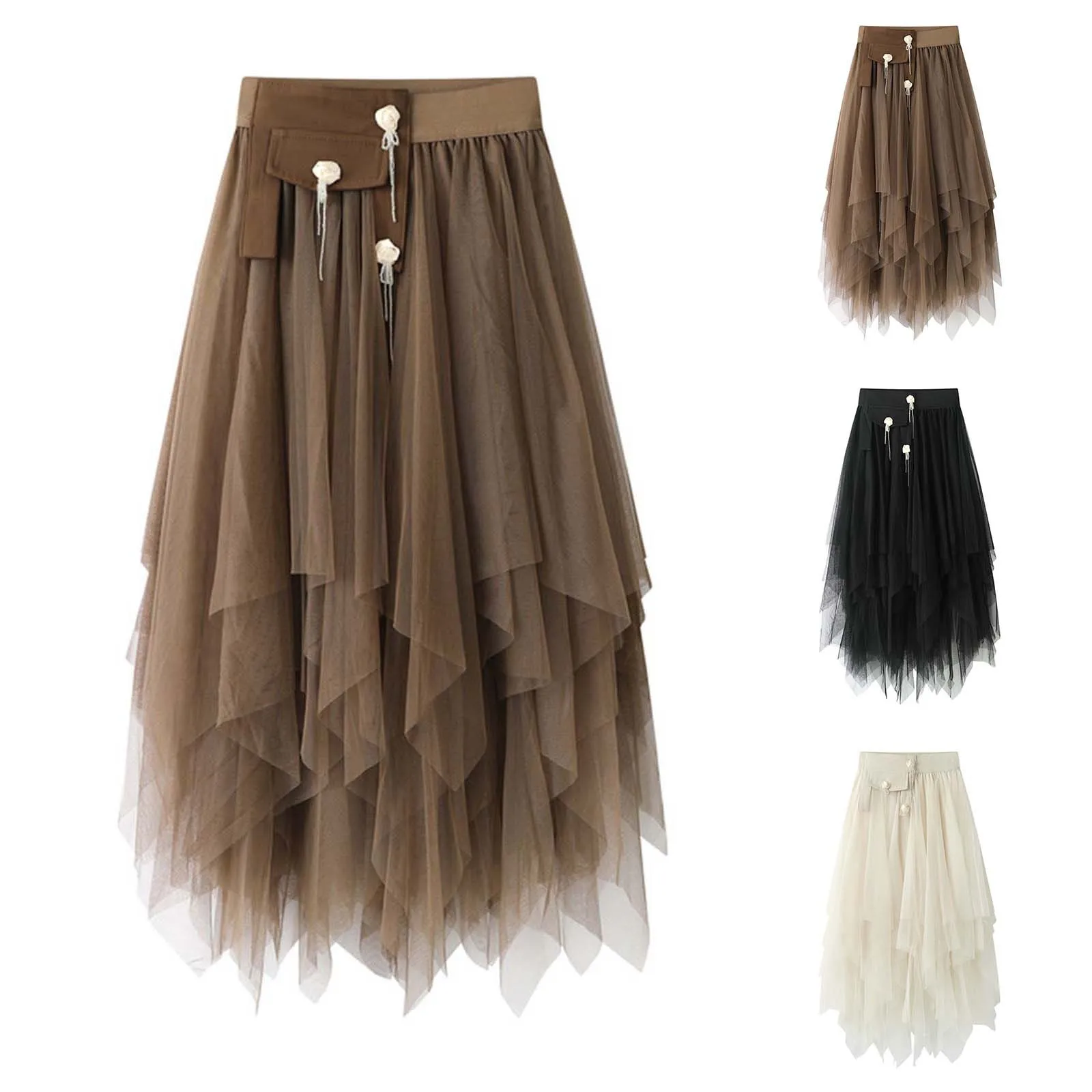 

Women's Fashion Senior Sense Of Patchwork Skirt In The Long Long Skirt Pleated Skirt Lingerie Skirt Set