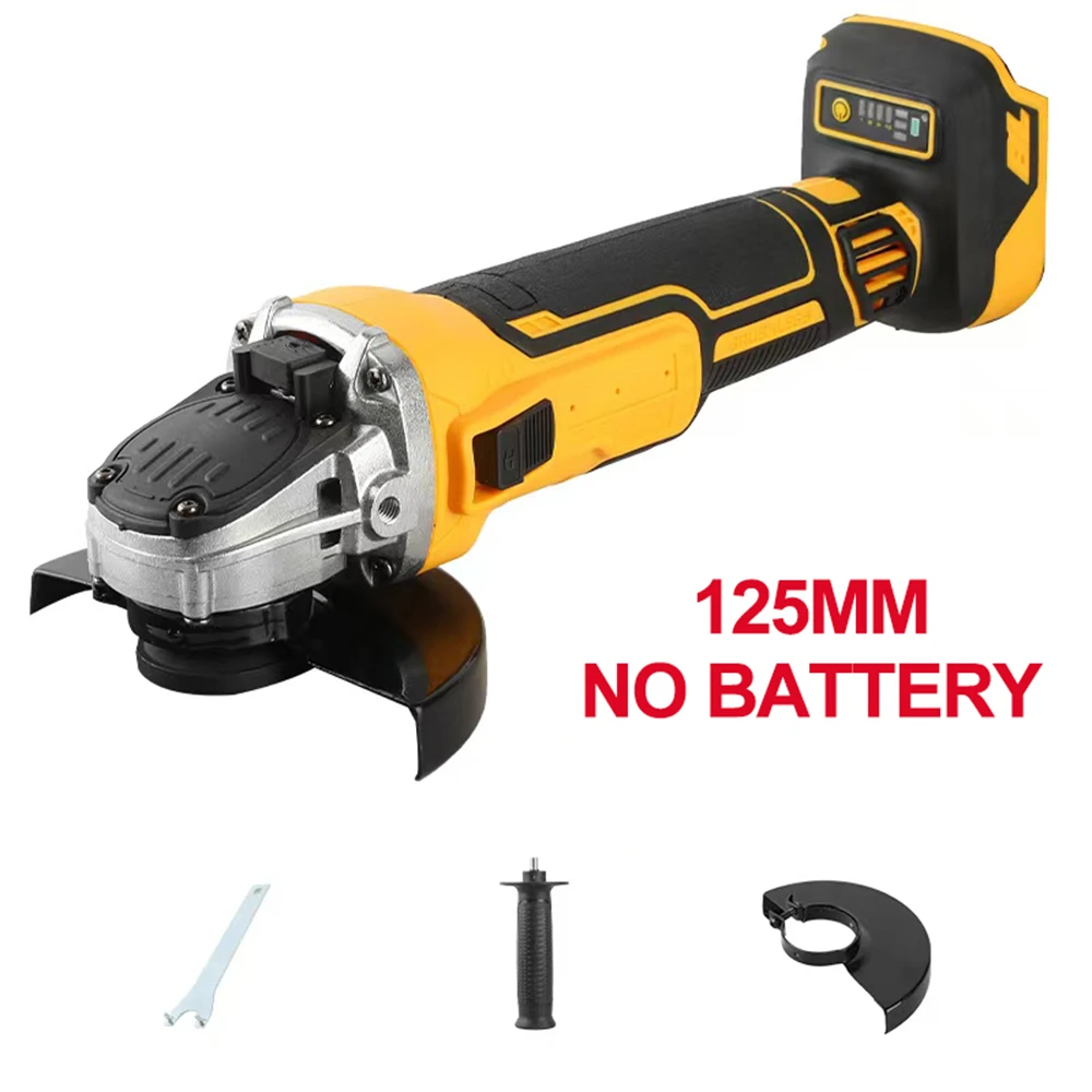 100mm 125mm For Makita 21V battery Brushless Flat Head Angle Grinder Bare Machine Tools Polishing Cutting Machine 10000RPM