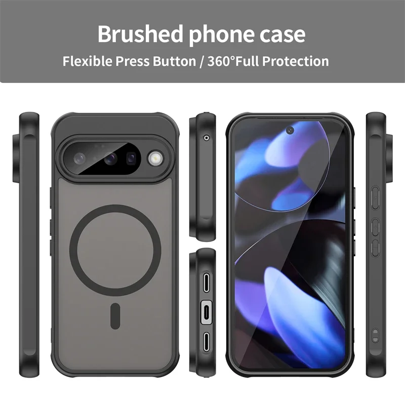 Translucent Matte Magnetic Shockproof Phone Case