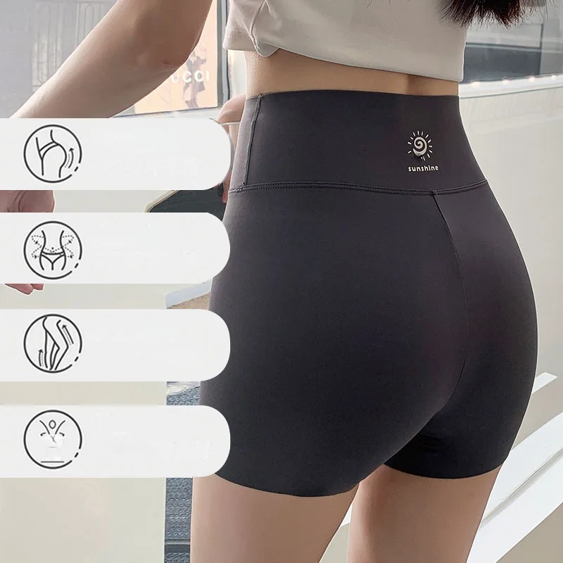 안전 반바지 여성 노출 방지 얇은 3 점 사이클링 바지 여름 바비 기반 요가 피트니스 반바지 밖에서 착용 할 수 있습니다.