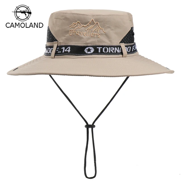 CAMOLAND Men Women Bucket Hat Summer Beach Hats Boonie Hat Outdoor UV Protection Wide Brim Panama Safari Hunting Hiking Sun Hat 1