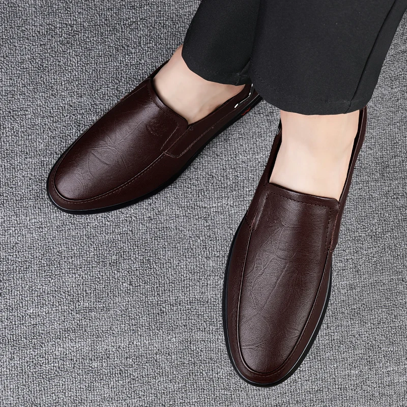 CLOHOO brand special edition two layer cowhide rubber sole handmade business casual leather shoes men