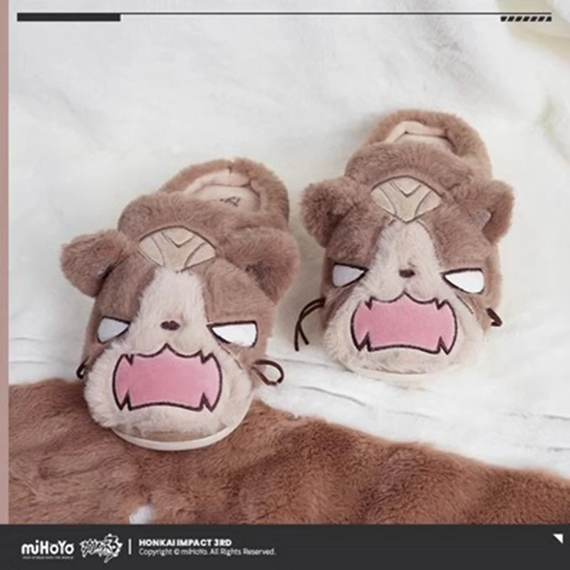 

Game Honkai Impact 3 Pardofelis Plush slippers Theme Reverist Calico Shoes MiHoYo Official Spots Unicode Cute Gaming Peripherals