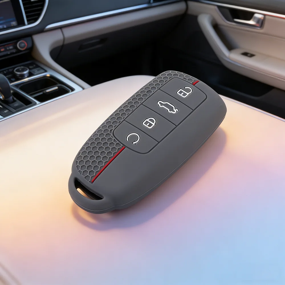 Silicone Car Keychain Accessory Holder and Key Cover Case