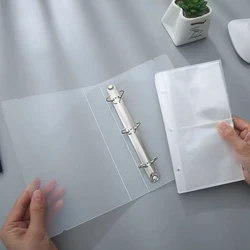 3/5 Inch Transparent Loose Leaf Binder 3 Hole Notebook Inner Core Cover Card Folder Planner Diary Book Office Stationery Supplie