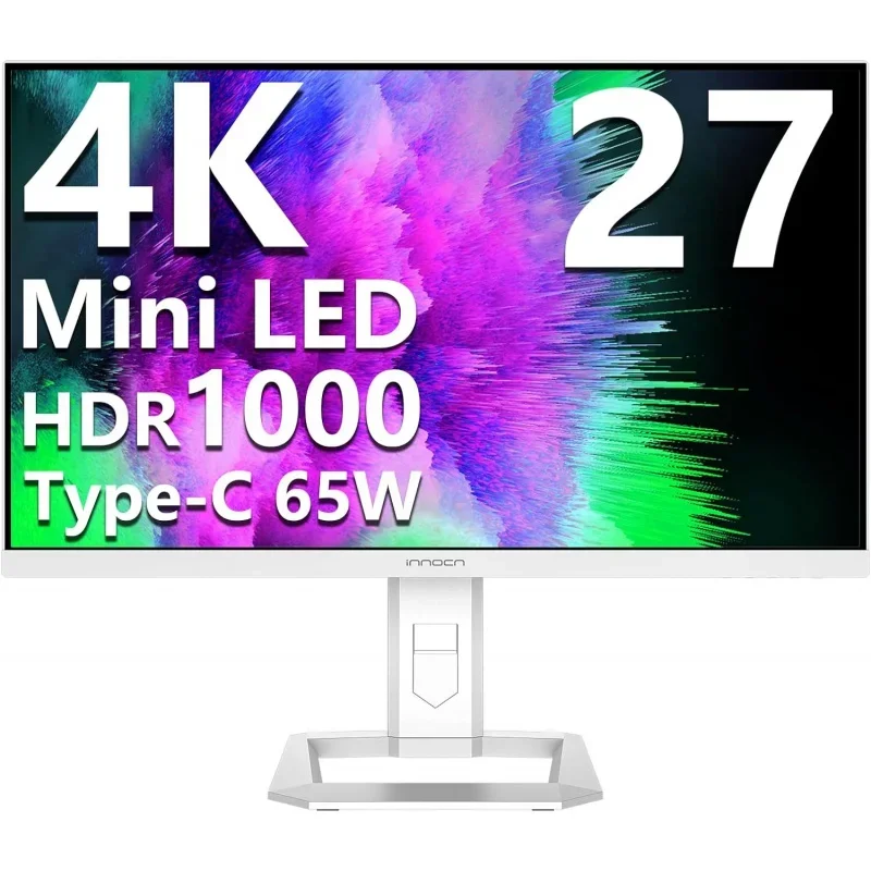 

INNOCN 27 Mini LED 4K Monitor, HDR1000, 99% DCI-P3 99% sRGB 1.07B Colors, IPS, USB-C, HDMI 2.1, DP, Speakers, Auto Brightness,