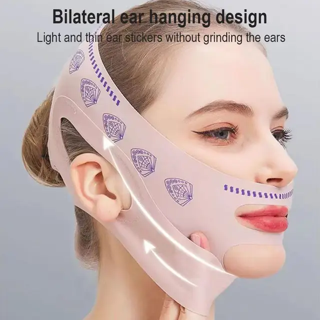 Double-deck Face Slimming Bandage Face Lifting Belt V Line Face Slimming Strap Double Chin Tightener Slim Strap Facial Mask Tool 4