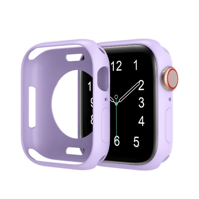 Case for Apple Watch Series 7 6 SE 5 4 3 44mm 40mm 45mm iwatch 42mm 38mm Silicone Cover Candy Color Screen Protector Shell