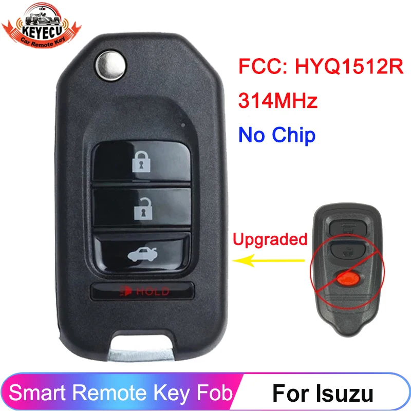 

KEYECU HYQ1512R For Isuzu Amigo Axiom Rodeo Sport Trooper For Honda Passport For Acura SLX 8971493920 Upgraded Remote Key Fob