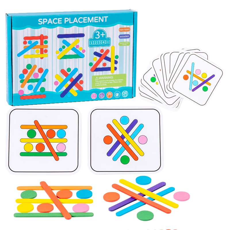 Creative Sticks And Rings Puzzle Intelligence Game Montessori