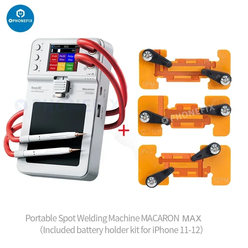 soldering tools Qianli Macaron Max 2 Spot Welding Machine Adjustable 6 Speed Pulse Time Micro Spot Welder Phone 11-15PM Battery repair tools