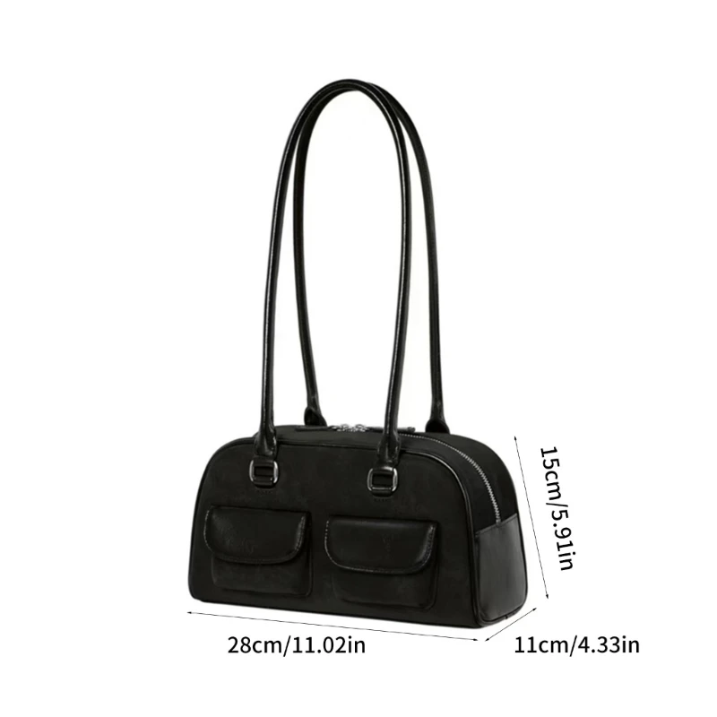 2024 New Trendy Multi Pocket Shoulder Bag PU Underarm Hanbag for Organized Storage