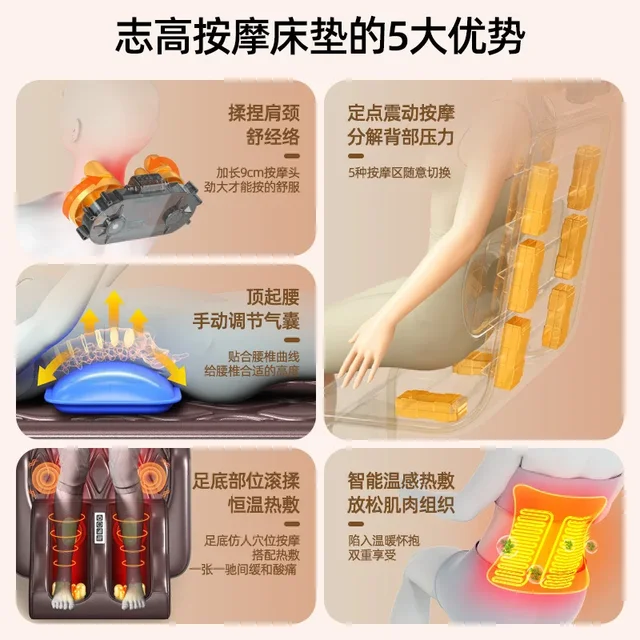 Coussin électrique intelligent pour la colonne cervicale, coussin de massage perfectionné, 5 en 1, initié à la taille 3