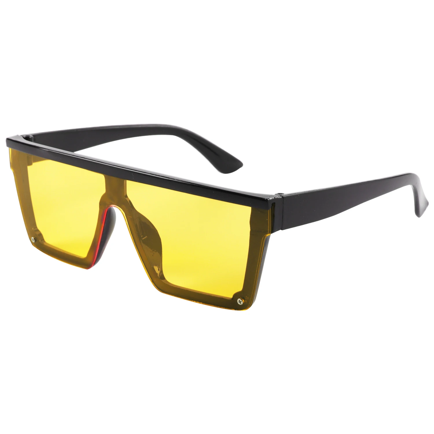 Lunettes de soleil à grande monture pour hommes et femmes, lunettes intégrées, personnalité, design unique, protection UV 400 décorative, nouvelle mode