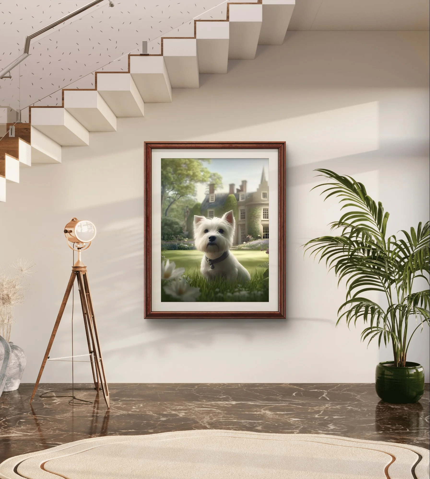 West Highland White Terrier Diamond Painting Cute Puppy Art Portrait DIY Diamond Embroidery Mosaic Oil Painting Home Decor
