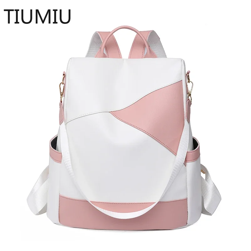 Mochila Escolar Anti-Roubo Impermeável, Lazer Feminino Travel Bag, Novo, 2023