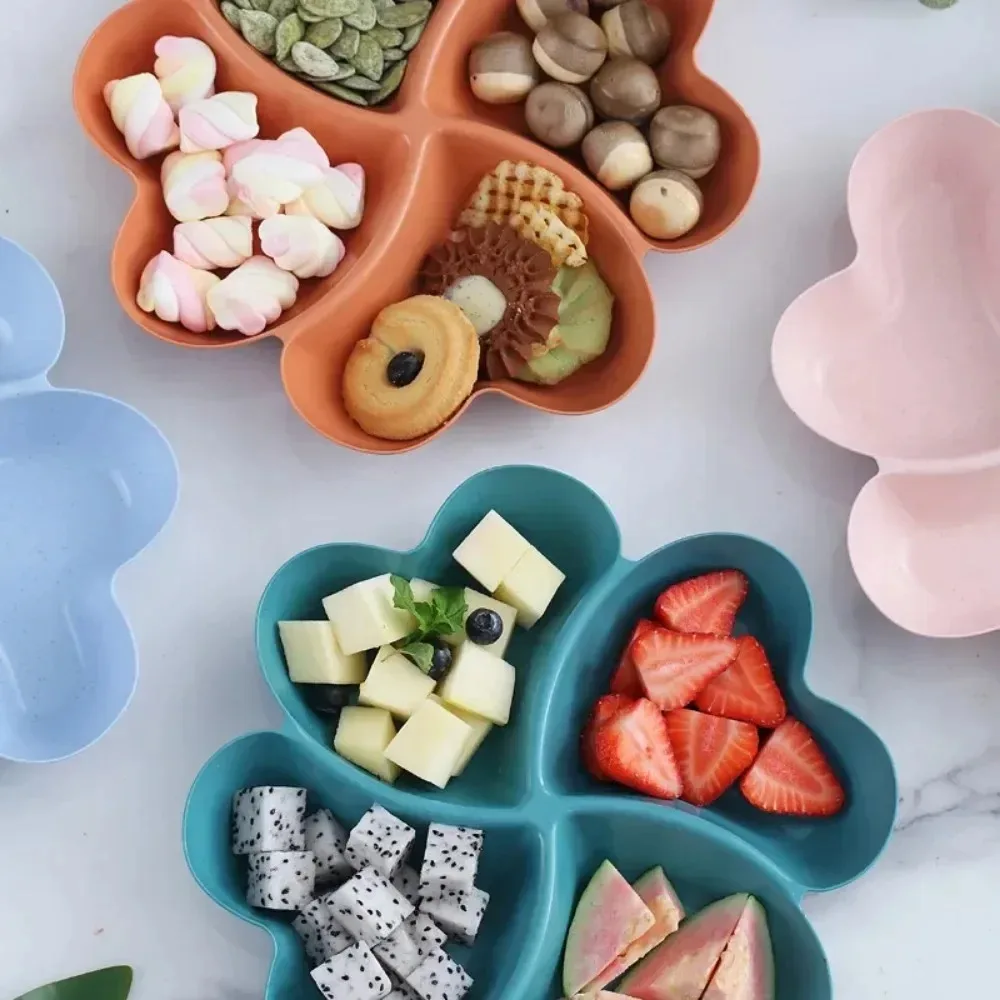 Kitchen Food Storage Tray Nut Platter Candy Snacks Server Dish Divided Dried Fruit Snacks Plate Appetizer Serving Platter 1Pc