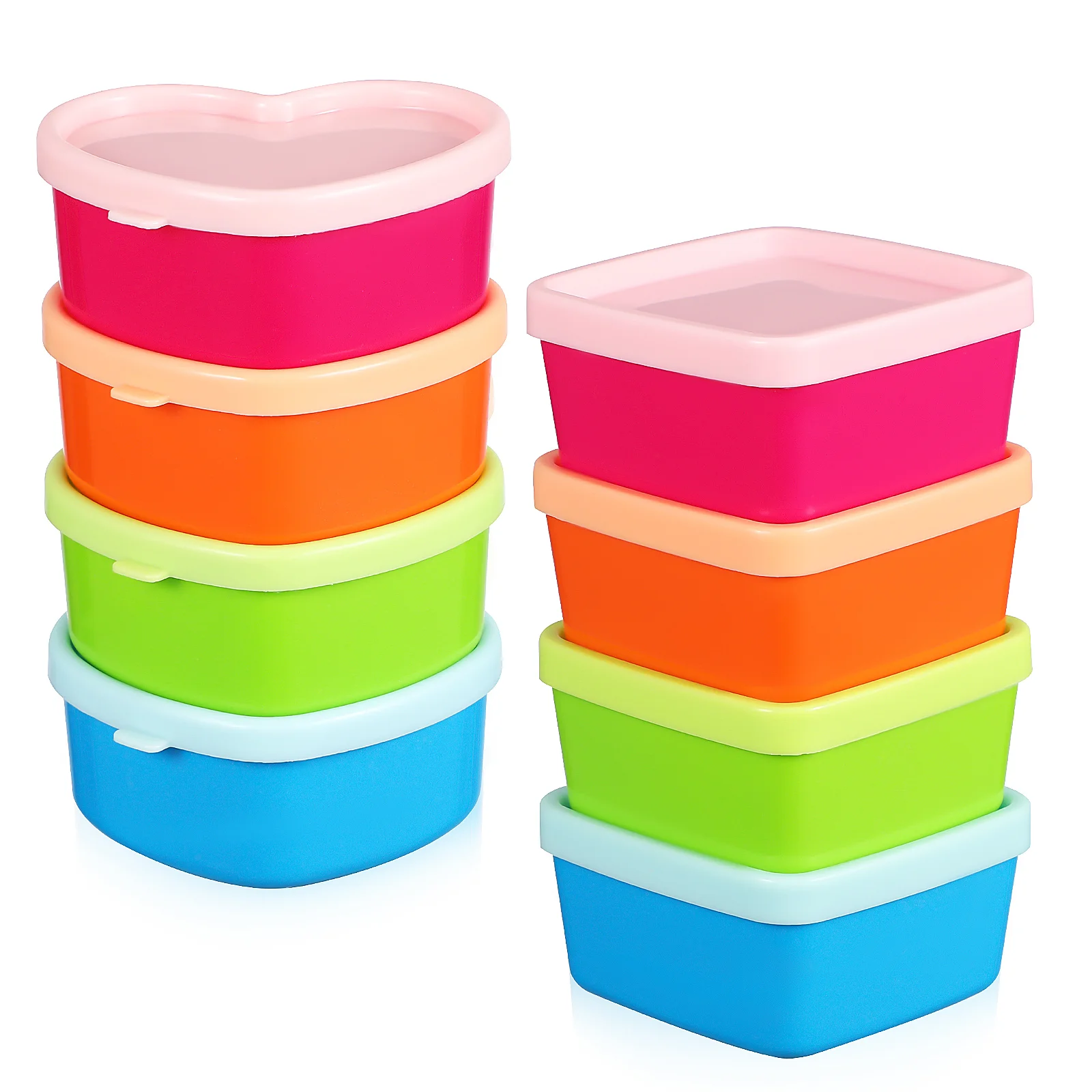 

8 Pcs Rainbow Color Storage Box 8pcs Cookie Boxes Multi-functional Snack Organizer Nut Sundry Case Candy Pp Desktop Photos