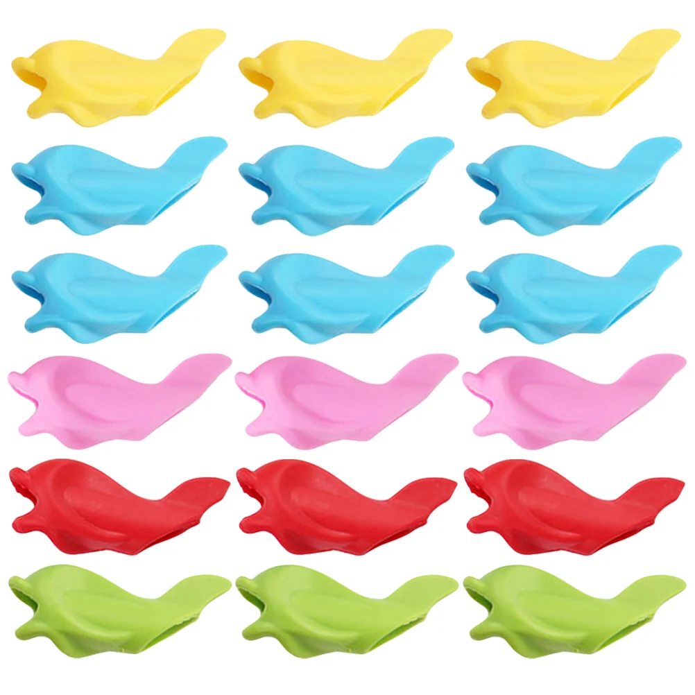 50 Pcs Small Fish Pen Writing Aid Drawing Aid Pen Writing Aid Kids Writing Tool Aids Silica Gel Posture Trainer Student