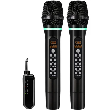 전문 UHF 무선 마이크, 휴대용 블루투스 노래방 마이크, 녹음 스튜디오, 홈 파티, 자동차 스피커용 노래
