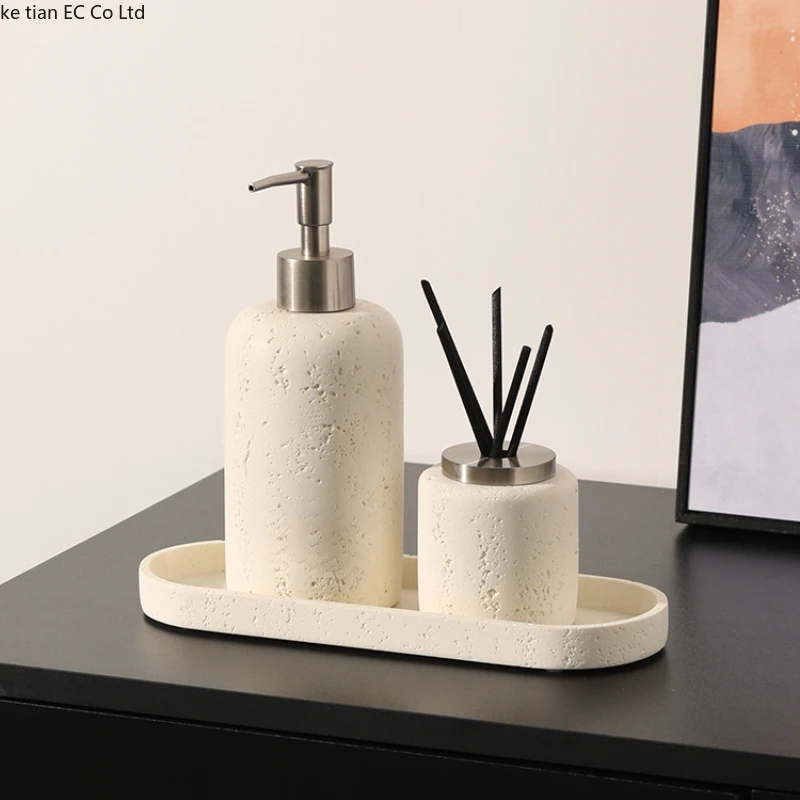 Wabi-sabi Hand Sanitizer ขวดหรูหรา Minimalist ห้องน้ําเจลอาบน้ําแชมพูขวดโลชั่นขวดกด 1