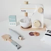 Wooden Kitchen Pretend Play Toy Simulation Wooden Coffee machine Toaster Machine Food Mixer Baby Early Learning Educational Toys 6