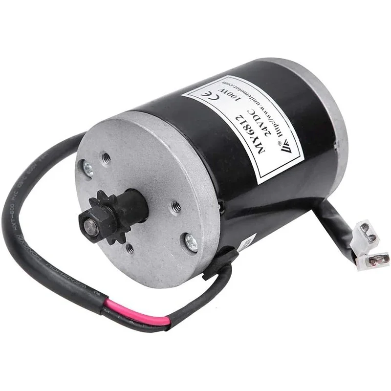 MY6812 Dc 100w 120W 150W 24V/12v / high speed motor with with belt pulley , scooter small brush motor