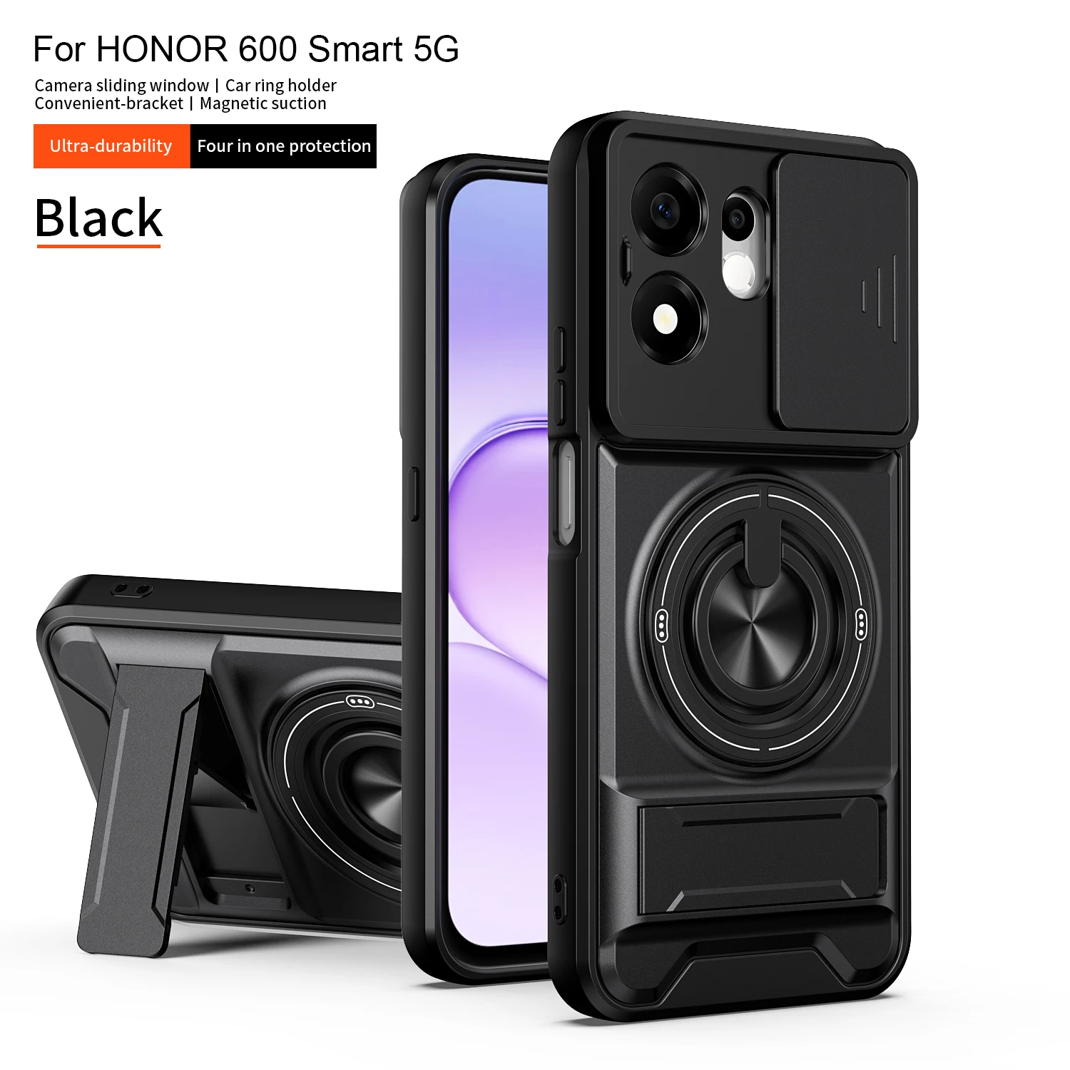 Military Armor Magnetic Phone Case with Camera Protection