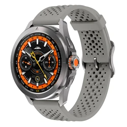 Premium 22mm Silicone Sport Watch Band Strap - Universal Fit Wristband Bracelet for 22mm (Titanium Gray)