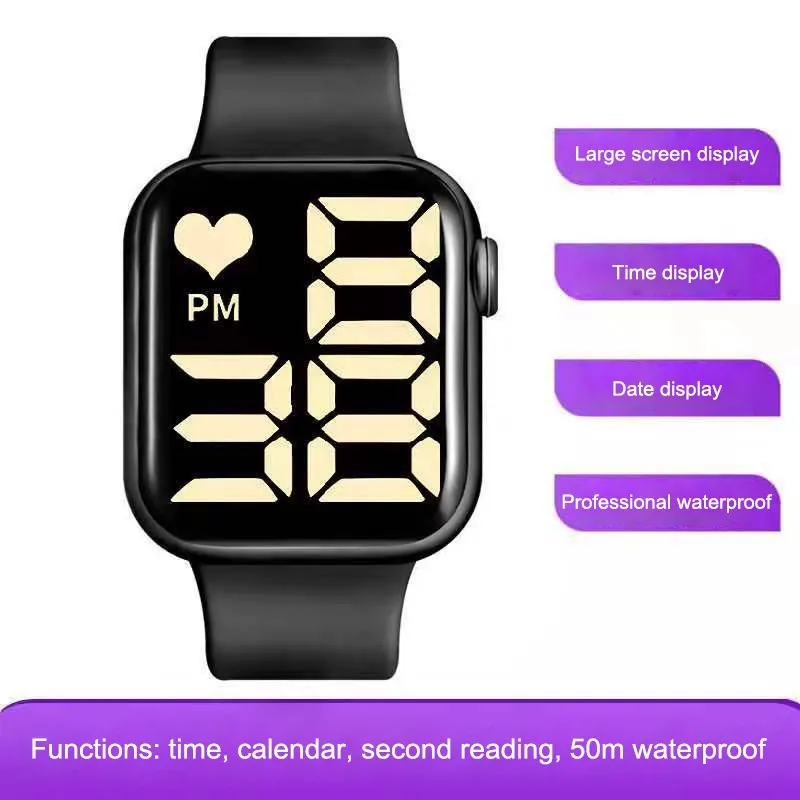 Sports kids watches boys girls watch free shipping Waterproof Y1Led Digital Watch Ultra-light Silicone Strap Child Simple Watch