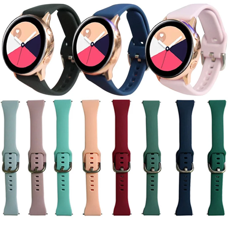 Cinturino Sportivo In Silicone Originale 20Mm Per Samsung Galaxy Watch 3 41Mm/Active 2/Gear Sport Smartwatch Wristband Per Huawei Gt 2 42Mm