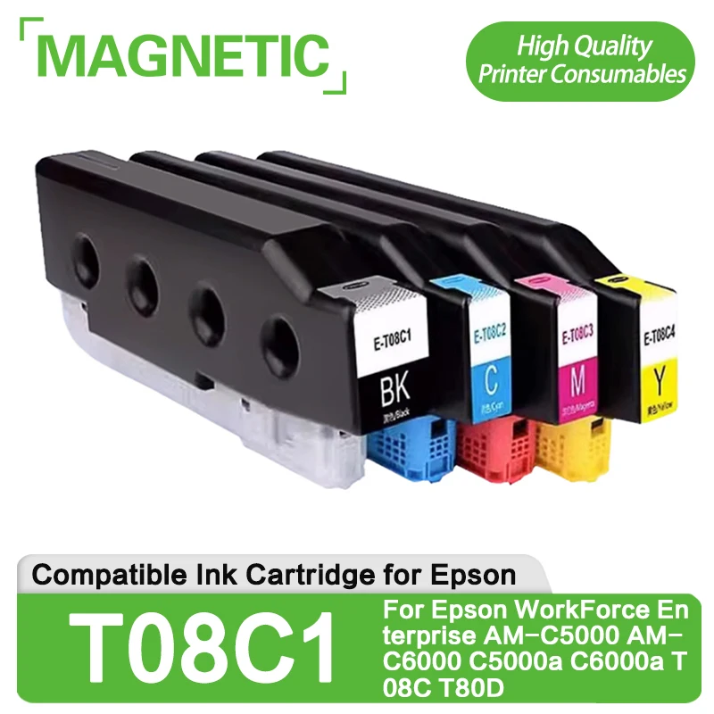 

T08C1 T08C2 T08C3 T08C4 Compatible Ink Cartridge For Epson WorkForce Enterprise AM-C5000 AM-C6000 C5000a C6000a T08C T80D