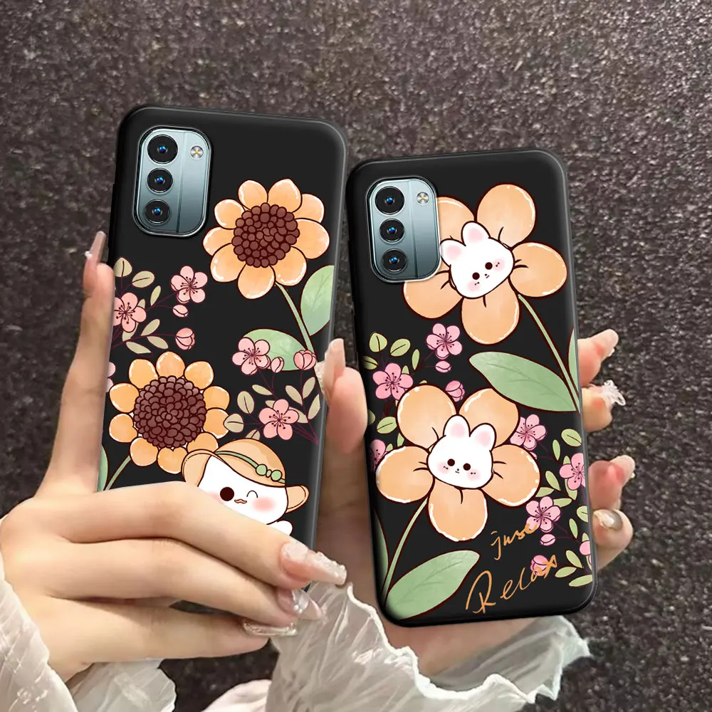 Floral Soft Silicone TPU Phone Case – Stylish Protective Back Cover