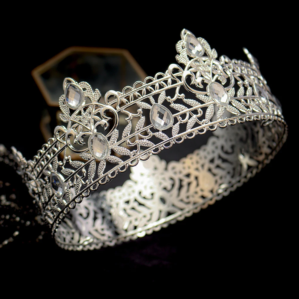Wedding King Tiara Headpiece Rhinestone Royal Crown Hair Ornaments for Men Important Occasion Head Jewelry Accessories bridal hair accessories,hair accessories