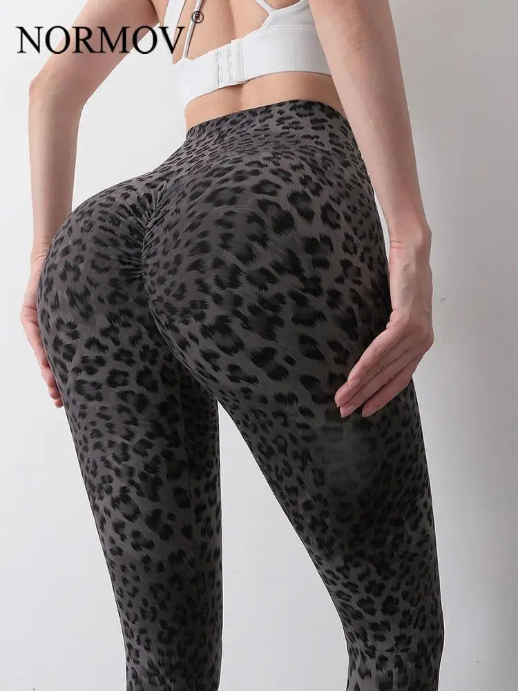 

NORMOV Leggings Women Seamless Fitness Leopard Print Leggins Push Up Sexy Black Pants High Waist Gym Legging Fashion Leggings