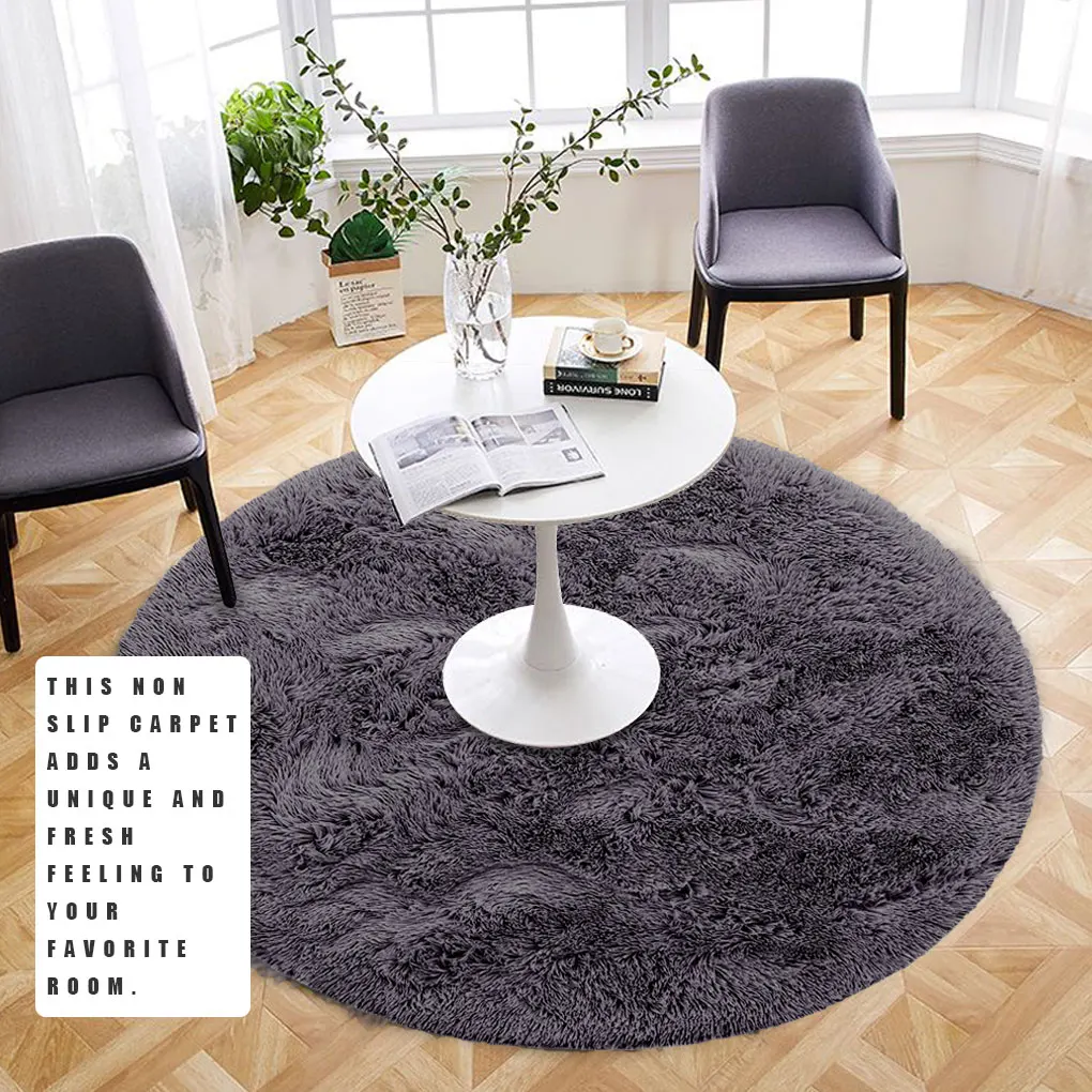 

13989 Large Plush Carpet Living Room Decoration Tie-Dye Soft Fluffy Rug Thick Bedroom Carpets Anti-slip Washable Floor Mats