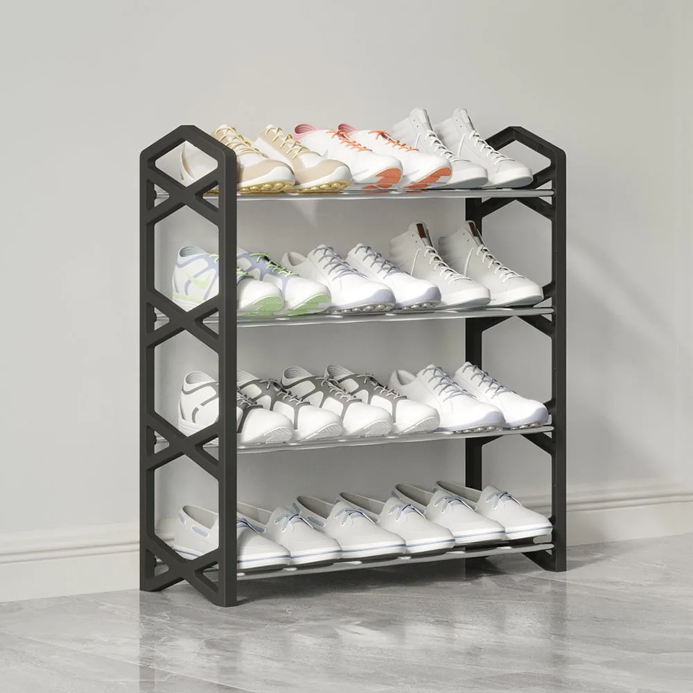 Simple Shoes Racks Household Detachable PP Dustproof Storage Shelf for Space Saving Living Room Dormitory Balcony Shoe Cabinet