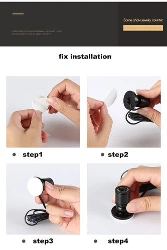 Led USB 스포트라이트 3W DC5V 주얼리 캐비닛 쇼케이스 카운터 램프, 표면 장착 천장 미니 스포트 라이트 스위치 인터페이스 스티커 6