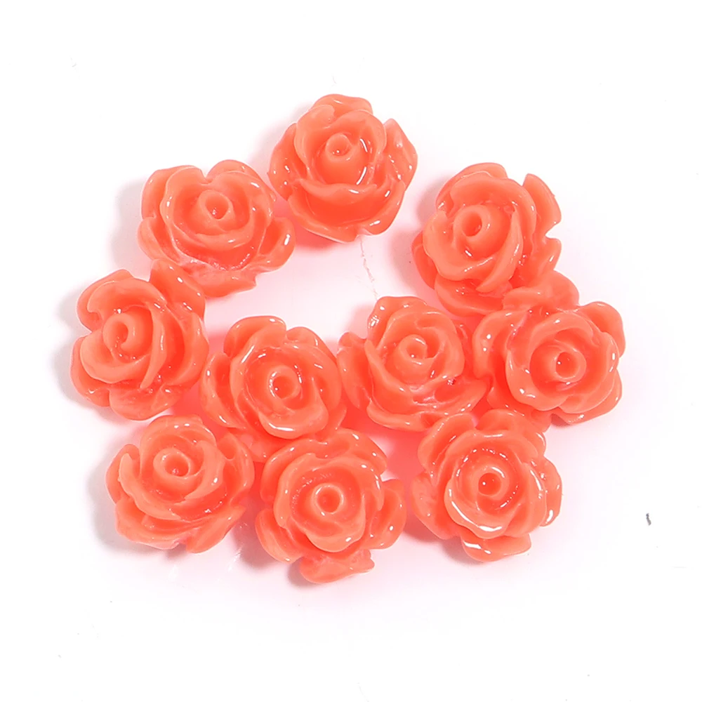 Elegant Rose Camelia Flower Beads - Premium Artificial Coral for DIY Jewelry and Accessories