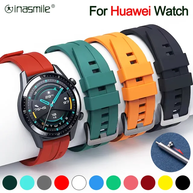 22mm Silicone Smart Wrist Straps For Huawei Watch GT4 Pro GT 3 Pro  Smartwatch Watchband GT 2 GT 3 Runner 46mm Bracelet Correa - AliExpress