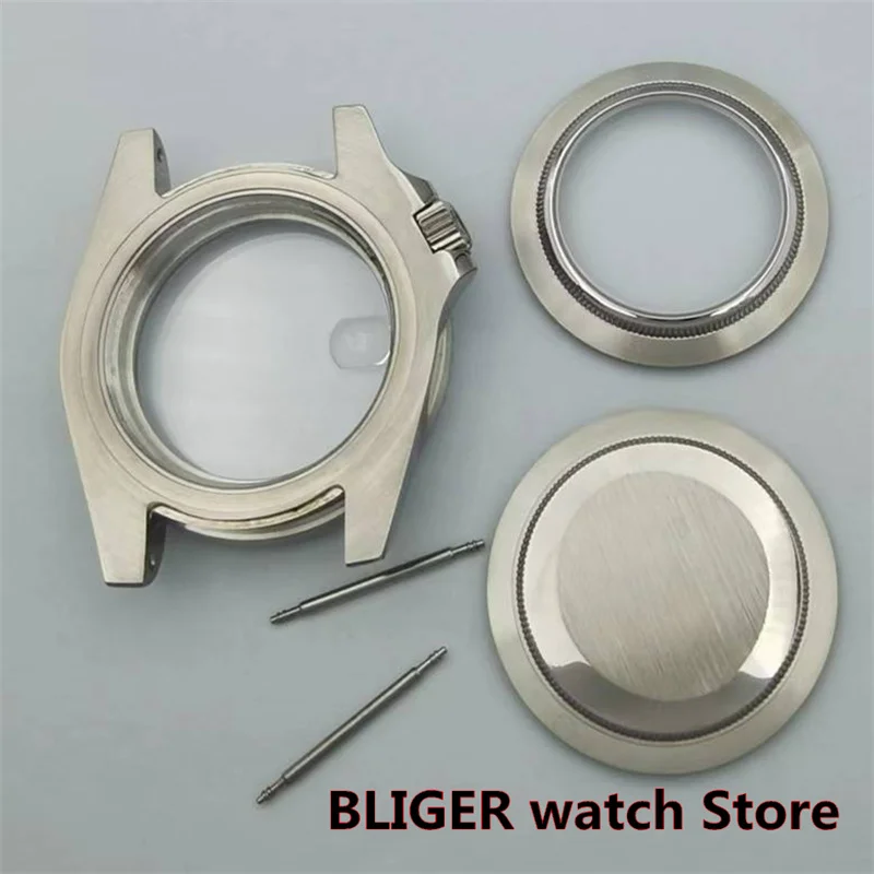 Silver Aseptic Watch Case with Sapphire Glass, 40mm