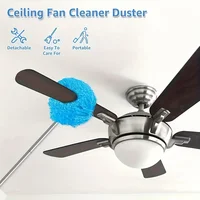 Reusable Microfiber Ceiling Fan Duster Set for Home & RVs - Effortless Cleaning Brush with Dust-Locking Technology 4