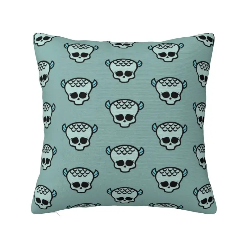 Monster High Lagoona Blue Logo Fodera Per Cuscino Decorativo Per La Casa Fodera Per Cuscino Anime Cuscino Per Divano Stampa Fronte-Retro