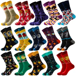 Men's Socks Women's Novelty Cartoon Socks Carding Funny Happy Men's Large Round Neck Yuansu Hip Hop Thick Stockings