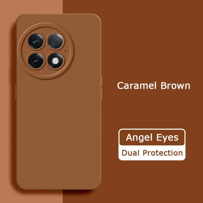 Angel Eyes Square Liquid Silicone Shockproof Phone Case with Soft Camera Protection