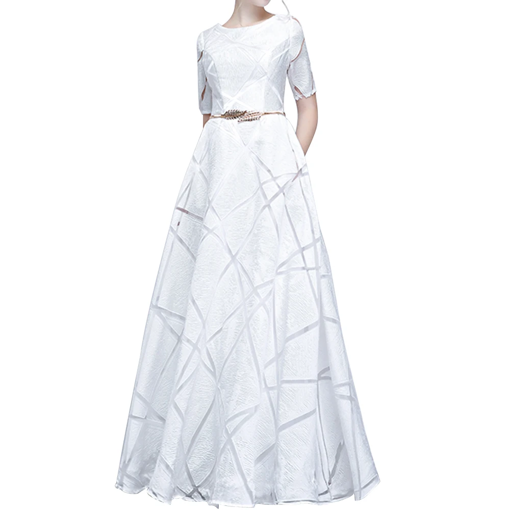 

Банкетное Элегантное Длинное белое женское платье, длинное платье подружки невесты, новинка 2023, женское свадебное платье на выпускной