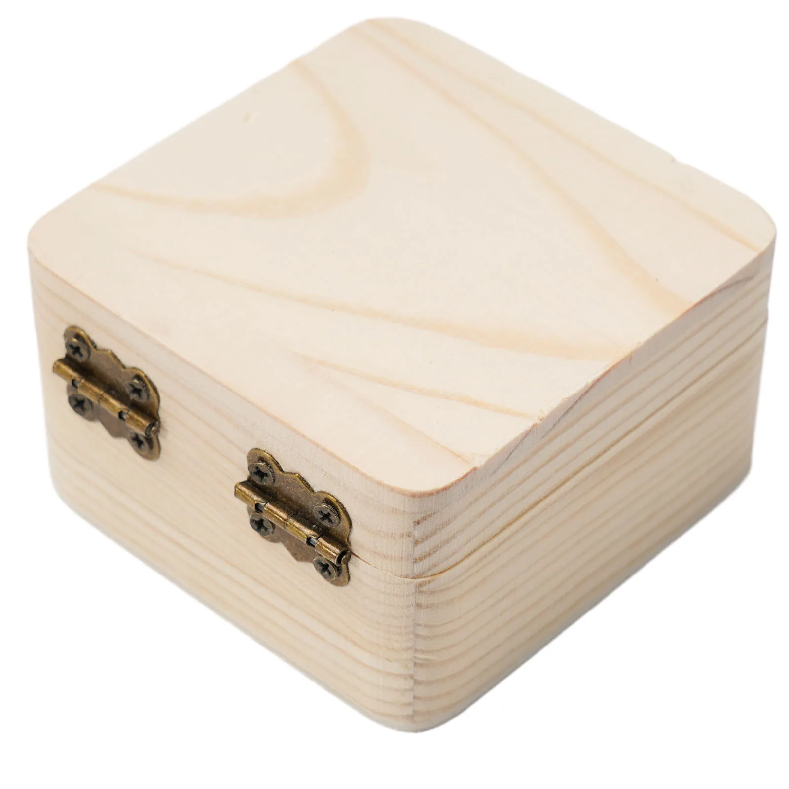 1pc Storage Box Craft Box Home Household Organizer Packing Plain Wood Wooden High Quality Storage Box 8*8*4.5cm 3