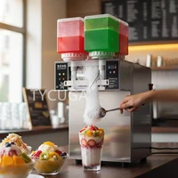 Machine à glaçons commerciale pour neige, 1100W, 180KG/24H, pour lait, glace, Dessert, thé à bulles, magasin de marmites chaudes 1
