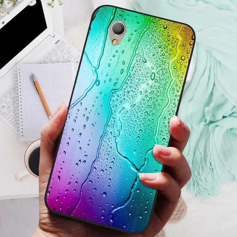 Lion & Wolf Design Black Silicone Soft Back Cover - Protective Shell Case